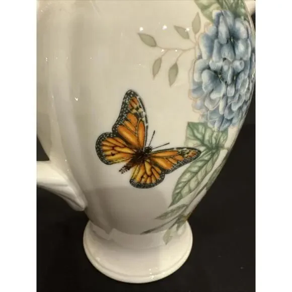 Lenox Butterfly Meadow Coffee Pot Without Lid Floral, Whimsical, Stunning - Picture 4 of 7